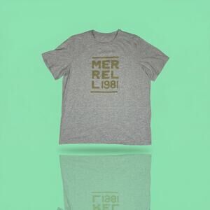 Merrell Men’s XL Origins 1981 Heather Gray Graphic T-Shirt Gorpcore